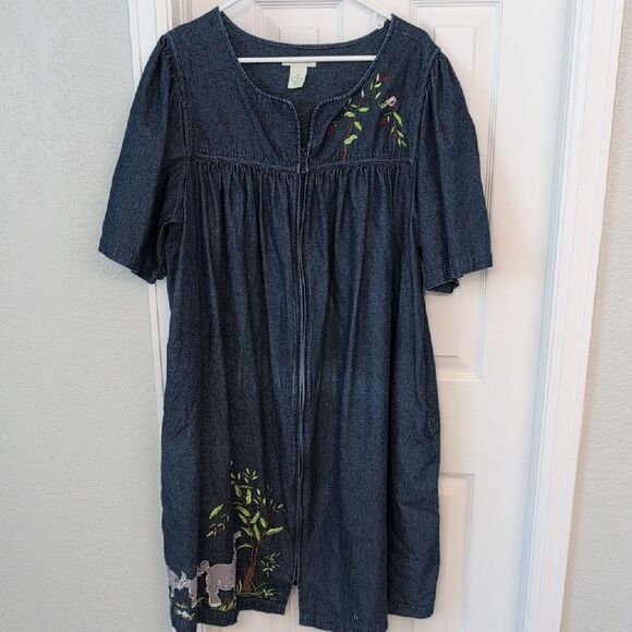 Unbranded Dresses & Skirts - Bechamel Denim Dress with Embroidered Details